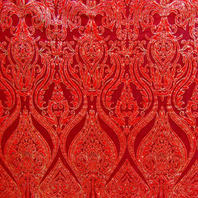 GOLD PAISLEY DESIGN on Mesh
