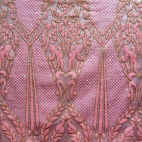 WHITE FANCY Glitter  EMBROIDERY NET DESIGN on Mesh