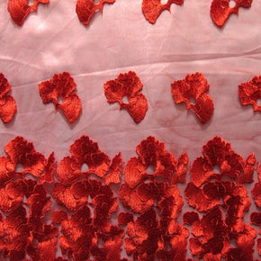 HOT PINK FANCY Glitter  EMBROIDERY NET DESIGN on Mesh