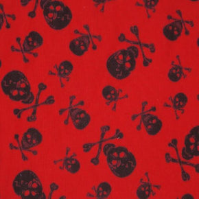 Red Skull Print on Mesh