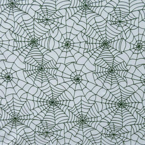 White/Black Spiderweb Metallic Foil on Nylon Spandex