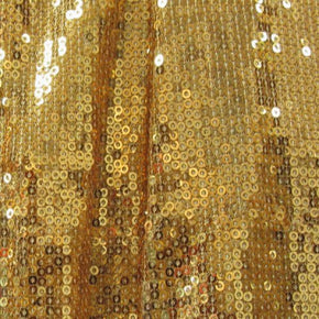 Gold/Ivory Shiny 2mm Sequins on Stretch Mesh