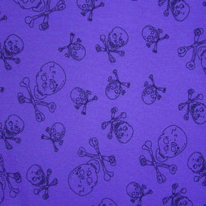 Purple Skull Print on Mesh