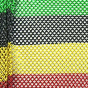 Multi-Colored Striped Big Hole Mesh
