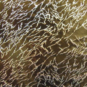Black/Gold/Silver Shiny Holographic Scribble Metallic Foil on Nylon Spandex