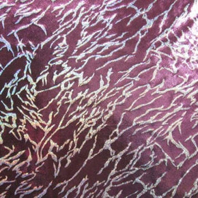 Black/Pink/Silver Shiny Holographic Scribble Metallic Foil on Nylon Spandex