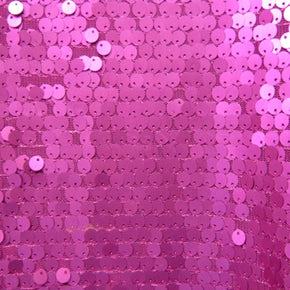 Fuchsia Sequins On Mesh Fabric