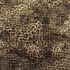Multi Color Leopard Print Sequin On Mesh Fabric