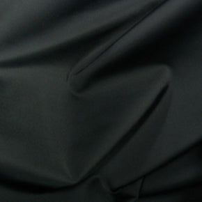 Solid Colored Shiny Millikin Tricot on Nylon Spandex, 4 Way Stretch, Black