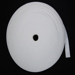 White Knitted Elastic By The 50 Yard Roll Fabric