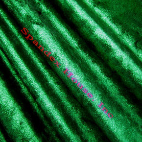 Green/Black Metallic Foil On Velvet Fabric
