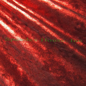 Red/Black Metallic Velvet Fabric
