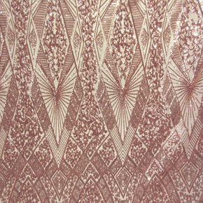 Champagne/Blush Fancy Sequin On Spandex Fabric