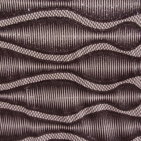 Black/Nude Fancy Wavy  Sequin On Mesh Fabric