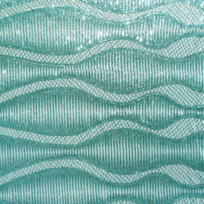 Blue/Blue Fancy Sequin On Mesh Fabric