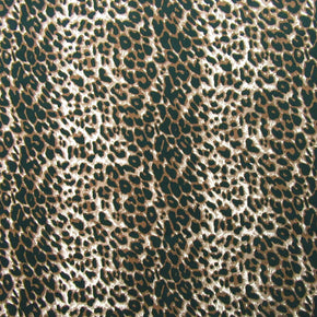 Coffee/Black Leopard Print Fabric
