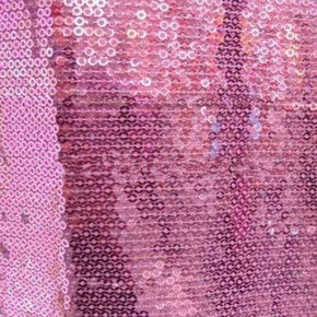  Pink Flat Shiny 3mm Sequin on Polyester Mesh