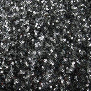  Black Cup Shape 3mm Sequin on Polyester Mesh