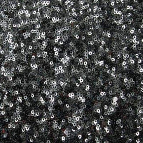  Black Cup Shape 3mm Sequin on Polyester Mesh