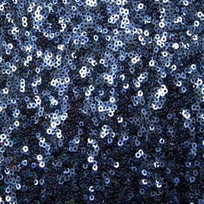  Navy Cup Shape 3mm Sequin on Polyester Mesh