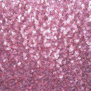  Pink Cup Shape 3mm Sequin on Polyester Mesh