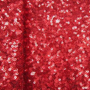  Red Cup Shape 3mm Sequin on Polyester Mesh