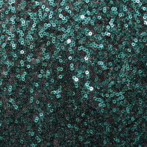  Hunter Green Fancy 2mm Sequins on Stretch Mesh