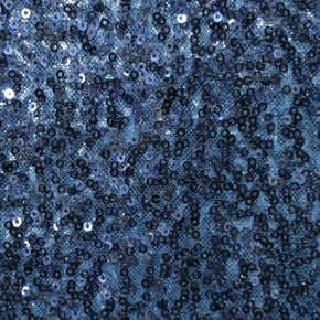  Navy Fancy 2mm Sequins on Polyester Mesh
