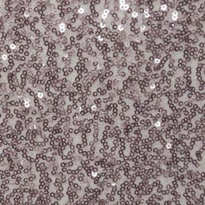  Light Pink Fancy 2mm Sequins on Stretch Mesh