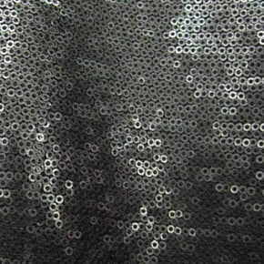  Black Matte 2mm Sequins on Stretch Mesh