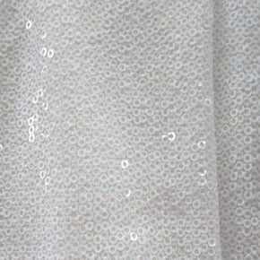  White Shiny Fancy 2mm Sequins on Mesh