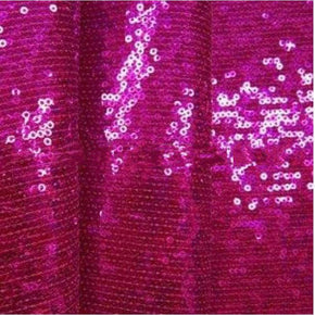  Fuchsia Shiny Flat Shiny 3mm Sequin on Polyester Mesh