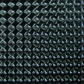  Black 3D Vinyl With Squared Patterns on Nylon Spandex