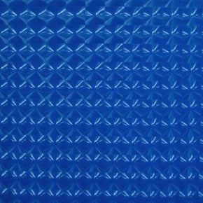  Royal Blue 3D Vinyl With Squared Patterns on Nylon Spandex