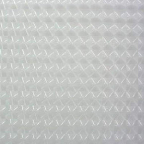  White 3D Vinyl With Squared Patterns on Nylon Spandex