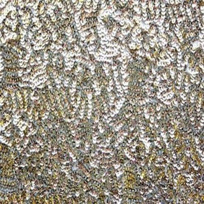  Light Gold Cup Shape 3mm Sequin on Polyester Mesh