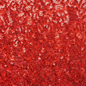  Red Cup Shape 3mm Sequin on Polyester Mesh
