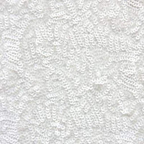  White Cup Shape 3mm Sequin on Polyester Mesh