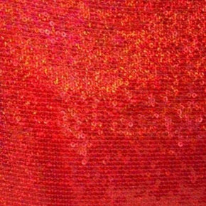  Red Shiny Holographic 3mm Sequins on Polyester Spandex