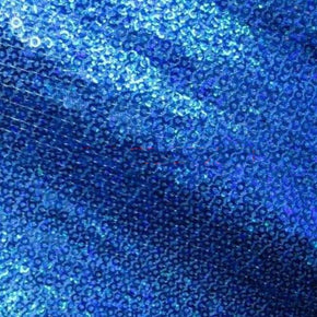  Royal Shiny Holographic 3mm Sequins on Polyester Spandex