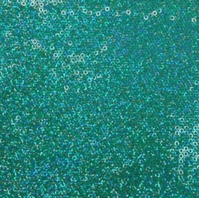  Turquoise Shiny Holographic 3mm Sequins on Polyester Spandex
