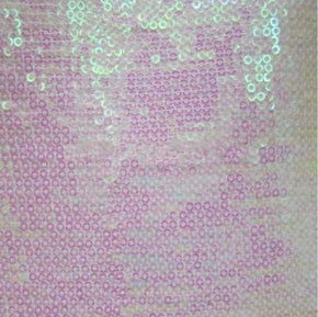  White/Pearl Shiny Holographic 3mm Sequins on Polyester Spandex