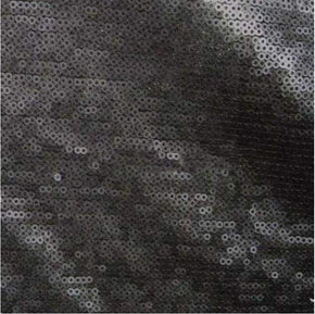  Black Flat Matte 3mm Sequin on Polyester Mesh