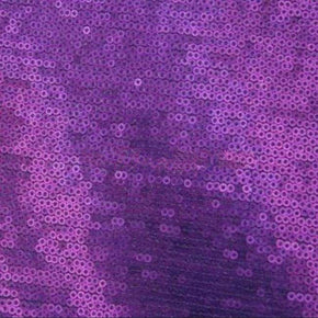  Purple Flat Matte 3mm Sequin on Polyester Mesh