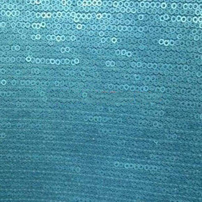  Turquoise Flat Matte 3mm Sequin on Polyester Mesh