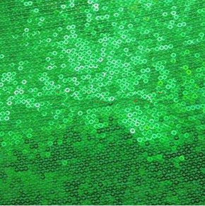  Green Shiny 3mm Sequin on Polyester Spandex