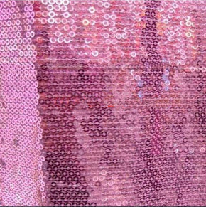  Pink Shiny 3mm Sequin on Polyester Spandex