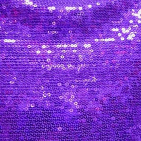  Purple Flat Shiny 3mm Sequin on Polyester Mesh