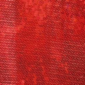  Red Shiny 3mm Sequin on Polyester Spandex