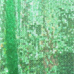  Celery Flat Shiny Holographic 3mm Sequins on Polyester Mesh